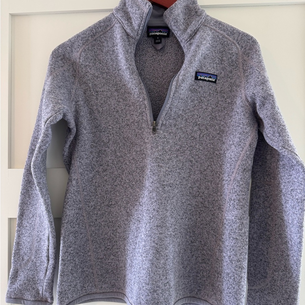 Patagonia Purple Quarter-Zip Sweater Pullover